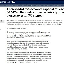 El mercado transaccional espaol mueve 39.647 millones de euros durante el primer semestre, un 11,7% menos